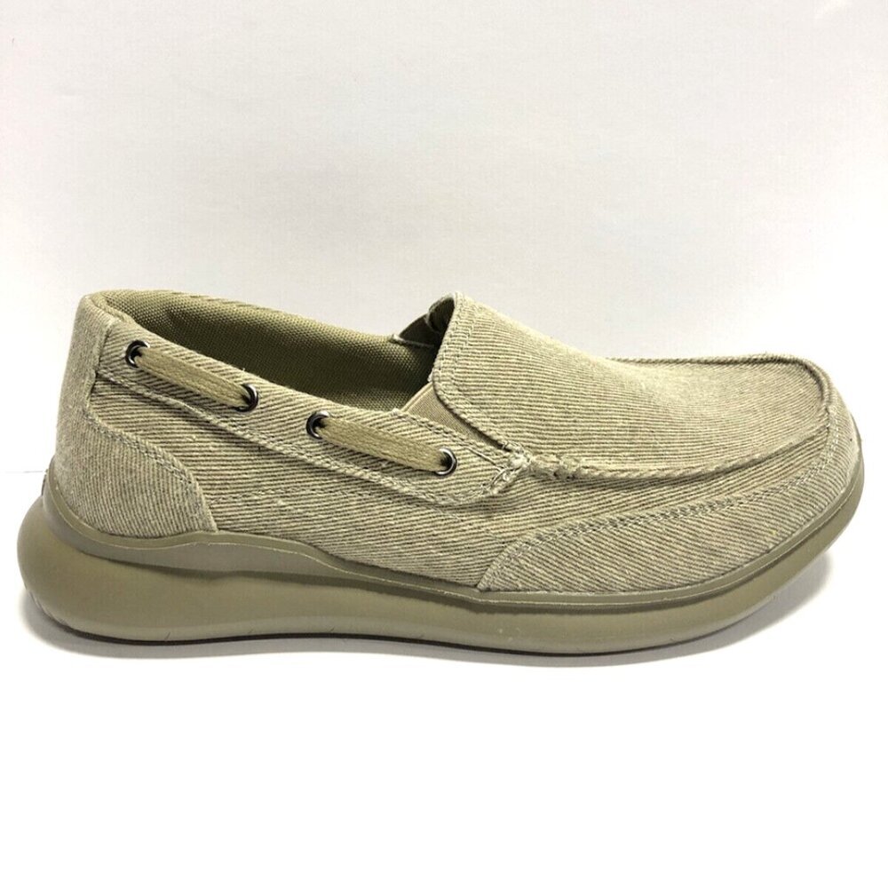 Propet Men’s Viasol, Tan Slip-On Loafers, Size 8, EEE.